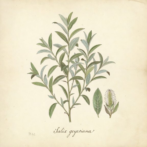Geyer's Willow botanical plate