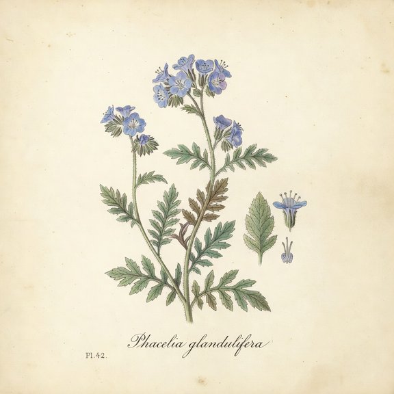 Glade Phacelia botanical plate