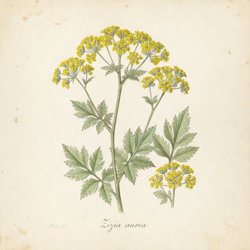 Golden Alexanders botanical plate