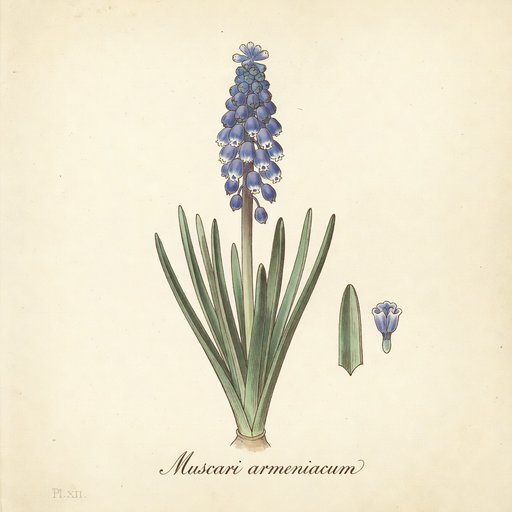 Grape Hyacinth botanical plate