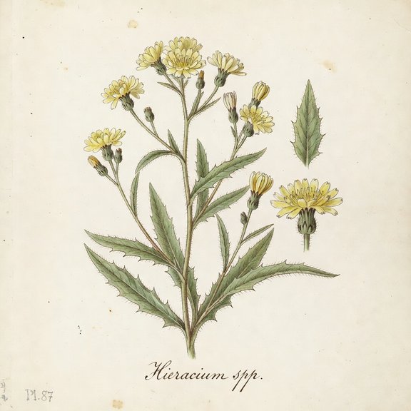 Hawkweed botanical plate