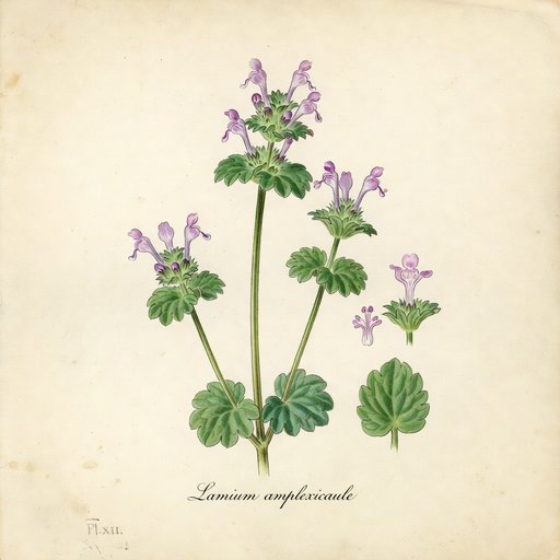 Henbit botanical plate