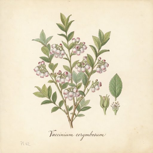 Highbush Blueberry botanical plate