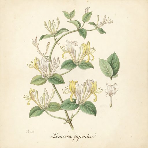 Honeysuckle botanical plate