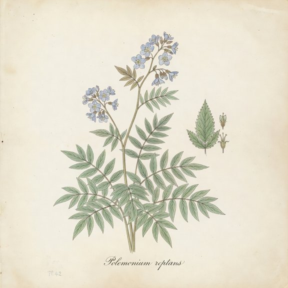 Jacob's Ladder botanical plate
