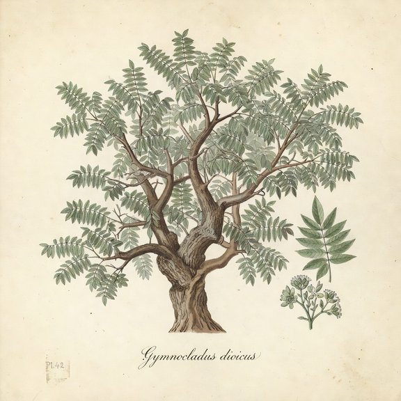 Kentucky Coffeetree botanical plate