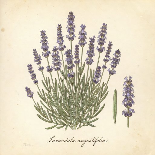 Lavender botanical plate