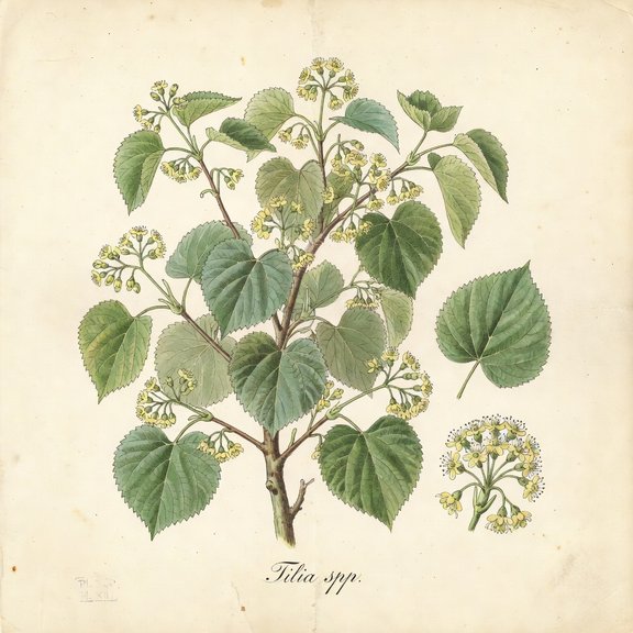 Linden botanical plate