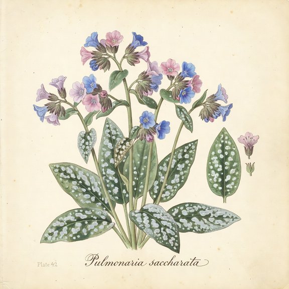 Lungwort botanical plate