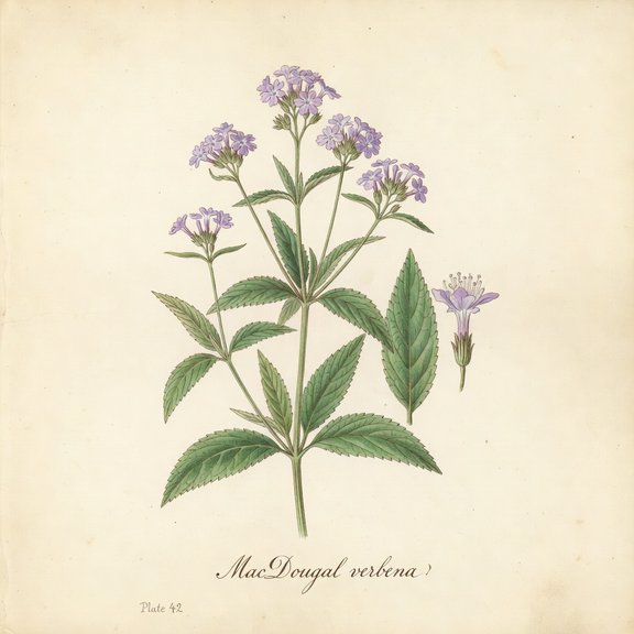 MacDougal verbena botanical plate