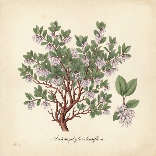 Manzanita botanical plate