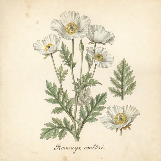 Matilija Poppy botanical plate