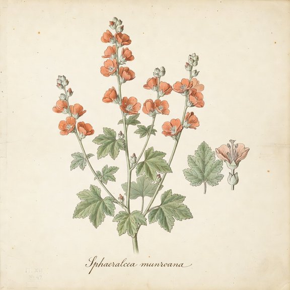 Munro’s Globemallow botanical plate
