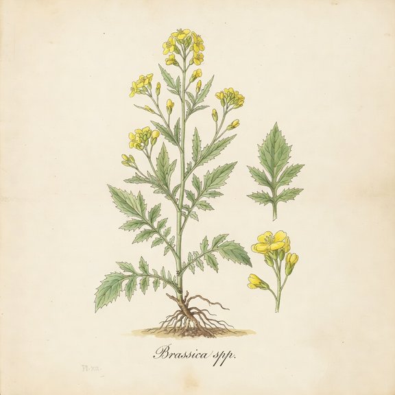 Mustard botanical plate