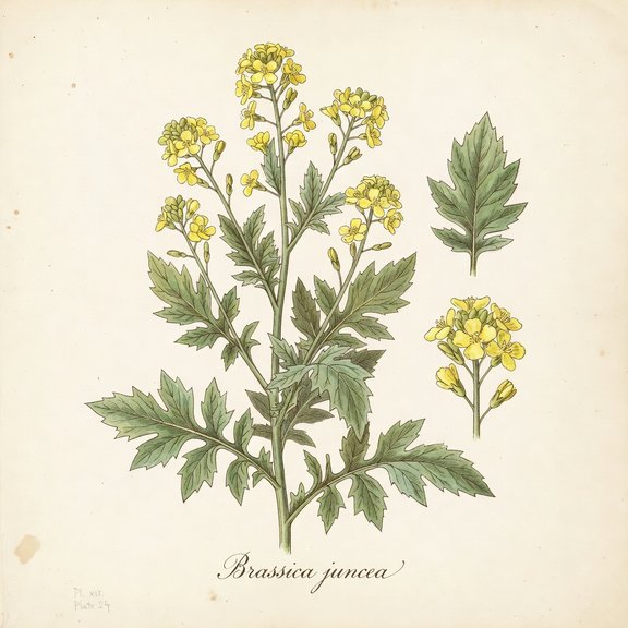mustard botanical plate