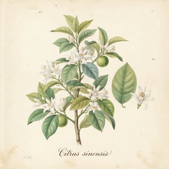 Orange Blossom botanical plate