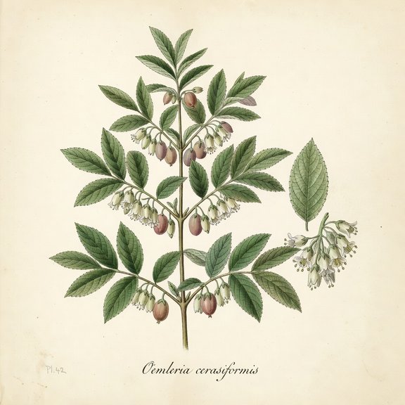 Osoberry botanical plate