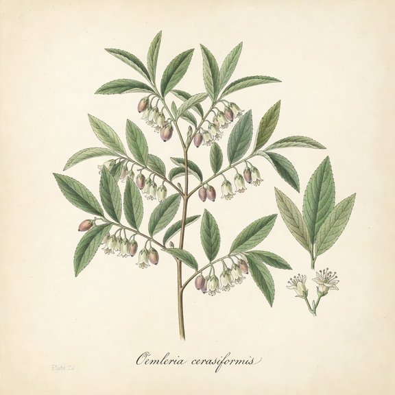 Osoberry botanical plate