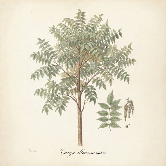 Pecan botanical plate