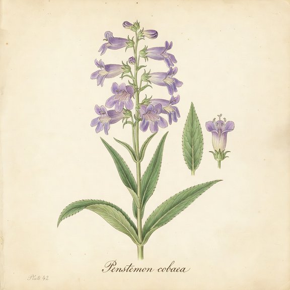 Prairie Penstemon botanical plate
