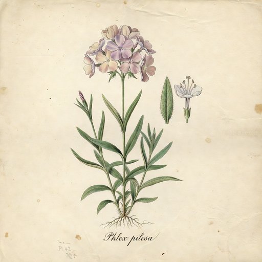Prairie Phlox botanical plate
