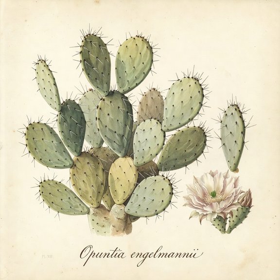Prickly Pear botanical plate