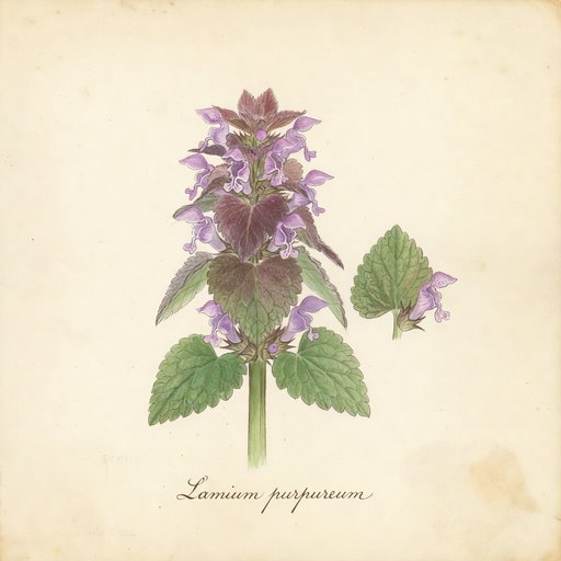 Purple Deadnettle botanical plate