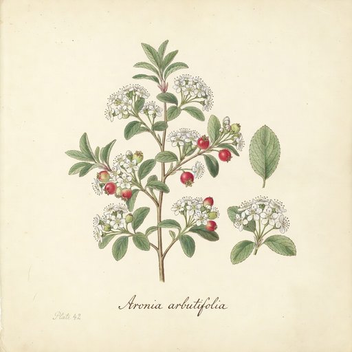 Red Chokeberry botanical plate