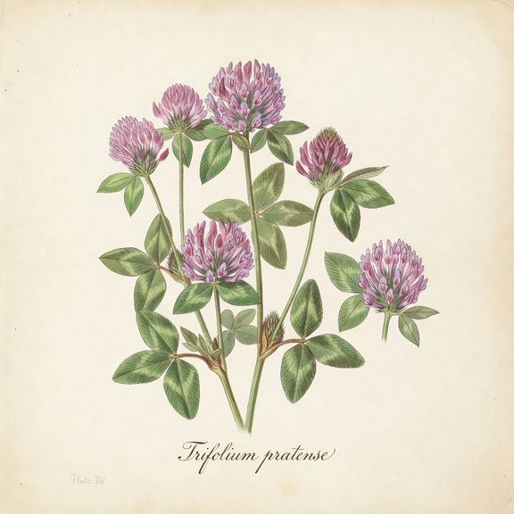 Red Clover botanical plate