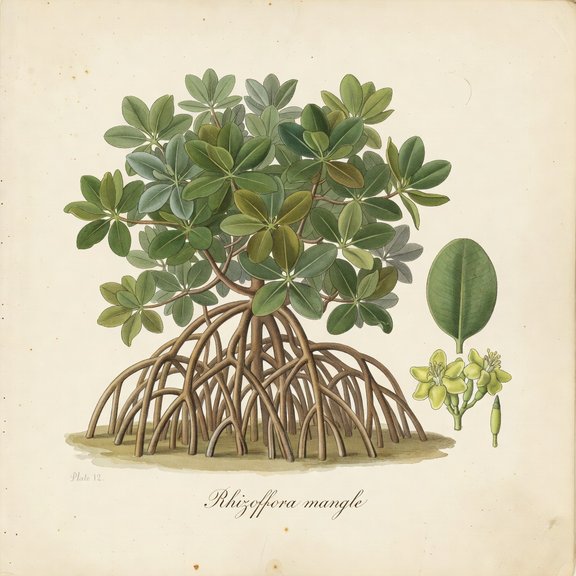 Red Mangrove botanical plate
