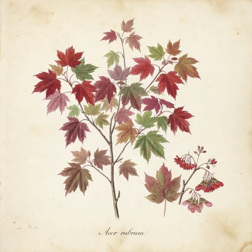 Red Maple botanical plate