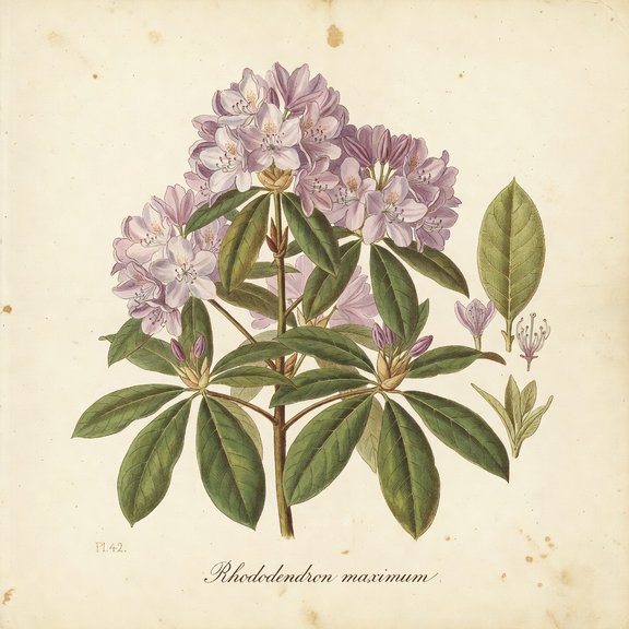 Rhododendron botanical plate