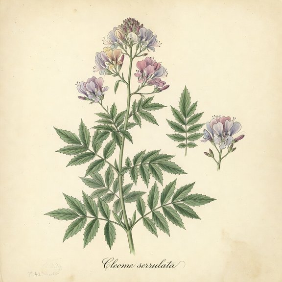 Rocky Mountain Bee Plant botanical plate