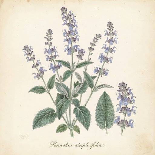 Russian Sage botanical plate