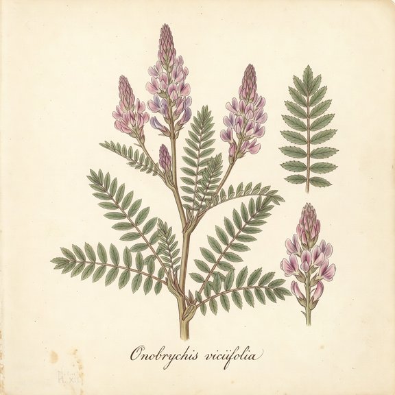 Sainfoin botanical plate
