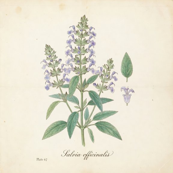 salvia botanical plate