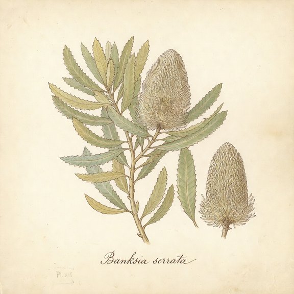 Saw Banksia botanical plate