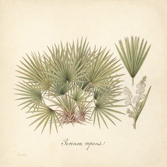 Saw Palmetto botanical plate