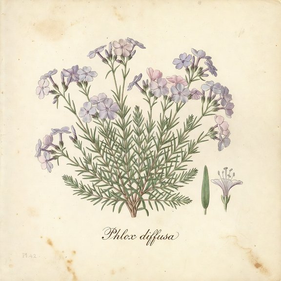 Showy Phlox botanical plate