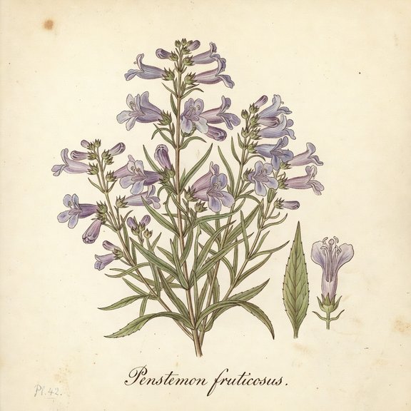 Shrubby Penstemon botanical plate