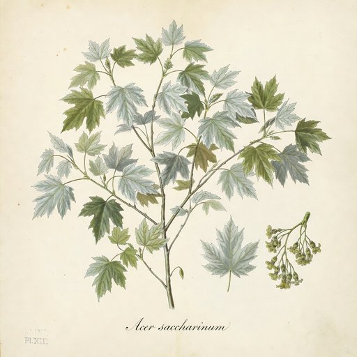 Silver Maple botanical plate