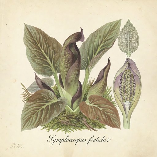 Skunk Cabbage botanical plate