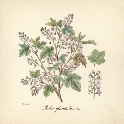 Skunk Currant botanical plate