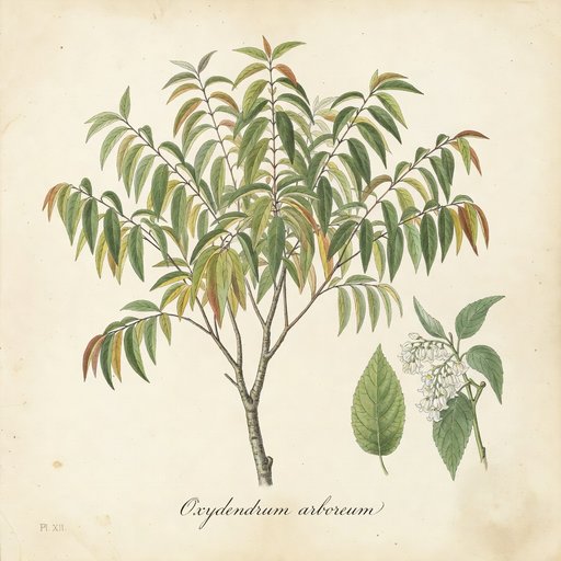 Sourwood botanical plate