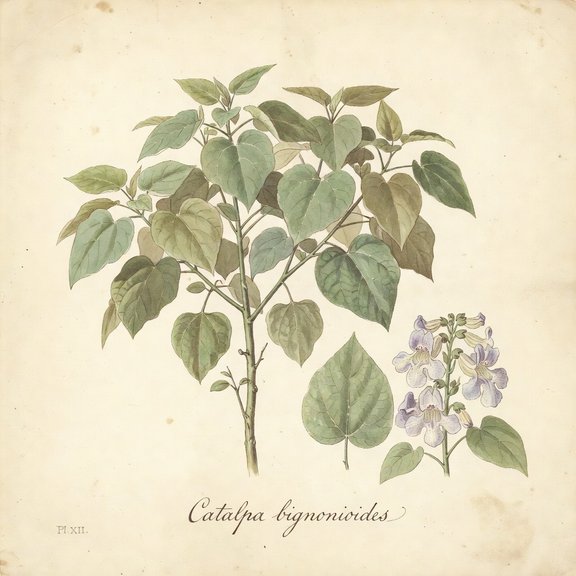 Southern Catalpa botanical plate
