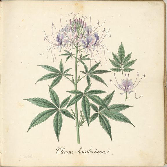 Spider Flower botanical plate