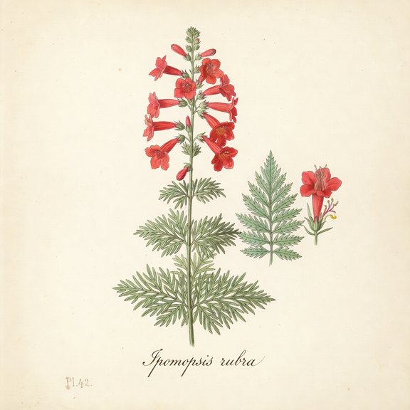 Standing Cypress botanical plate