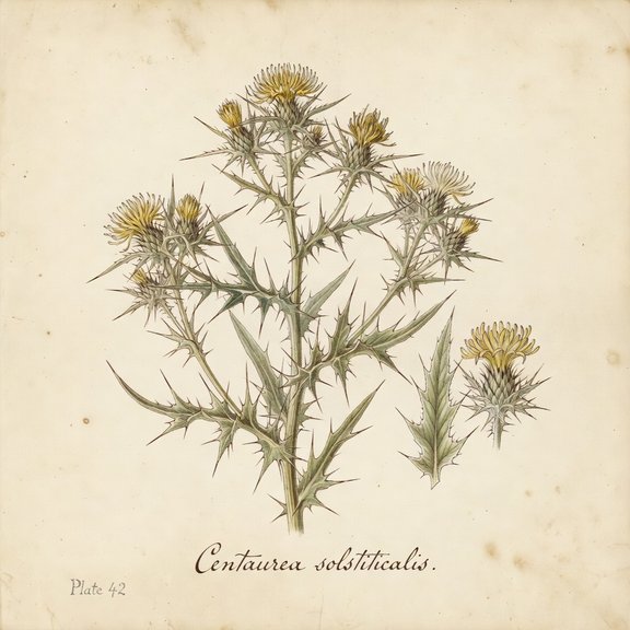 Star Thistle botanical plate