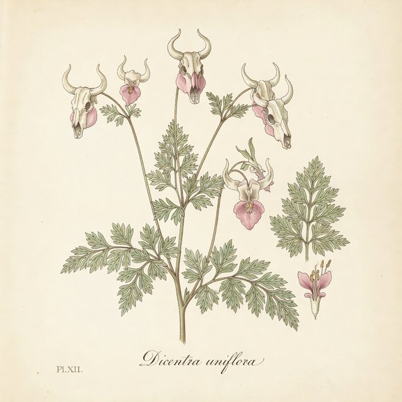Steer's Head botanical plate