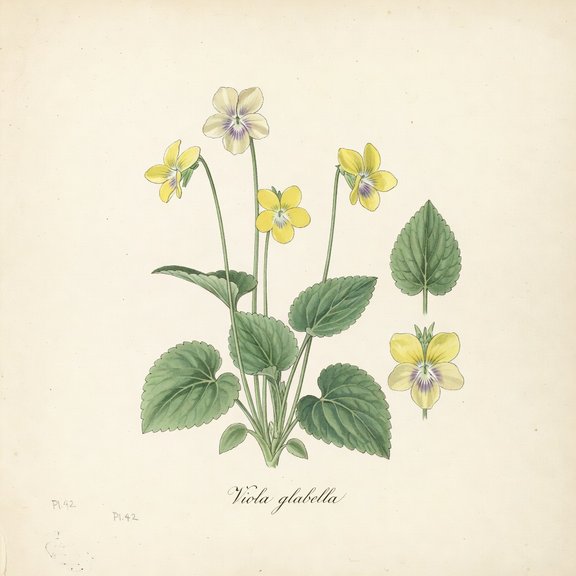 Stream Violet botanical plate